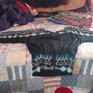 Stylish Black and Blue Women's Top